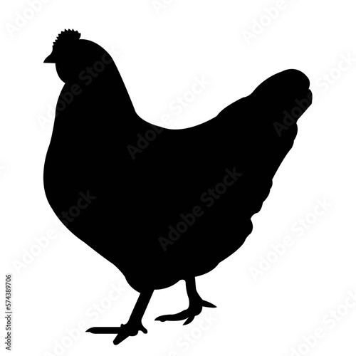 Foto silhouette of a hen