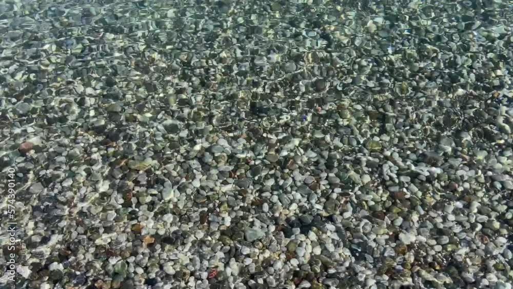 Ripples on blue water surface, Tropical beach water background