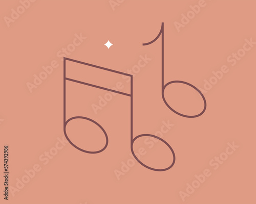 Concept of notes in a flat style. Wedding thin line icon. Love editable stroke icon. Vector illustration 