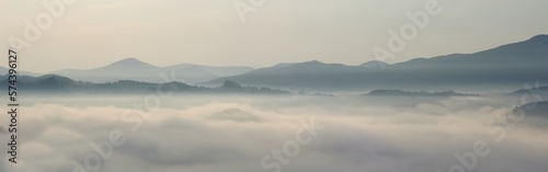 Foggy autumn landscape