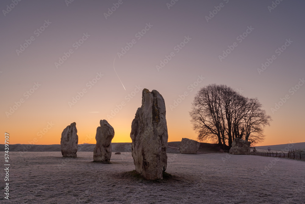 Avebury Stone Circle Neolithic and Bronze Age ceremonial site at dawn