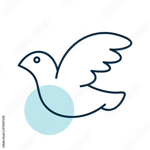 Wedding dove isolated vector icon