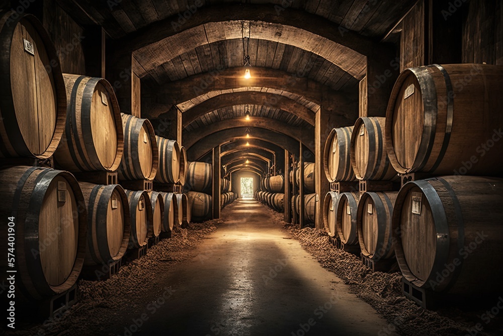 The Artistry of Oak-Aged Winemaking: Exploring the Subtle Charms of a Modern-Day Barrel Room Generative AI