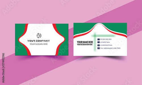 Simple Clean Layout Design Template. Vector business card and template, Clean and simple layout, Personal use business card. Double side creative business card.