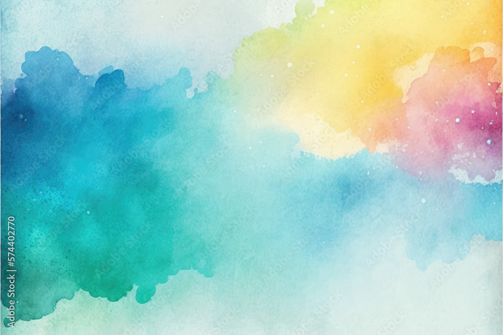 Fototapeta premium Abstract colorful painted Watercolor Background generative ai