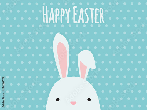 Happy Easter postcard. Easter Bunny. Vector postcard for Easter