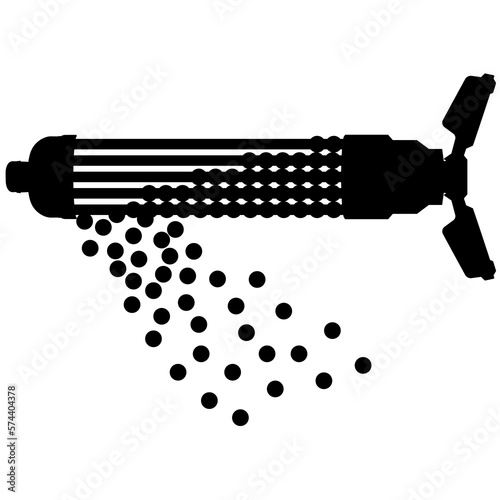 cluster munition, cluster bomb, submunition bomb a form of air dropped or ground-launched explosive weapon detailed realistic silhouette	 photo