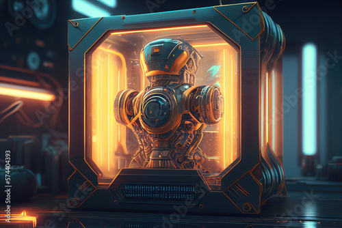 computer futuristic in the box