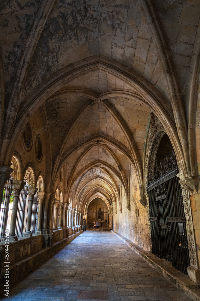 Cloister of the Cathedral of Tarragona, a Roman Catholic Church built in early-12th-century in Romanesque architectural style.