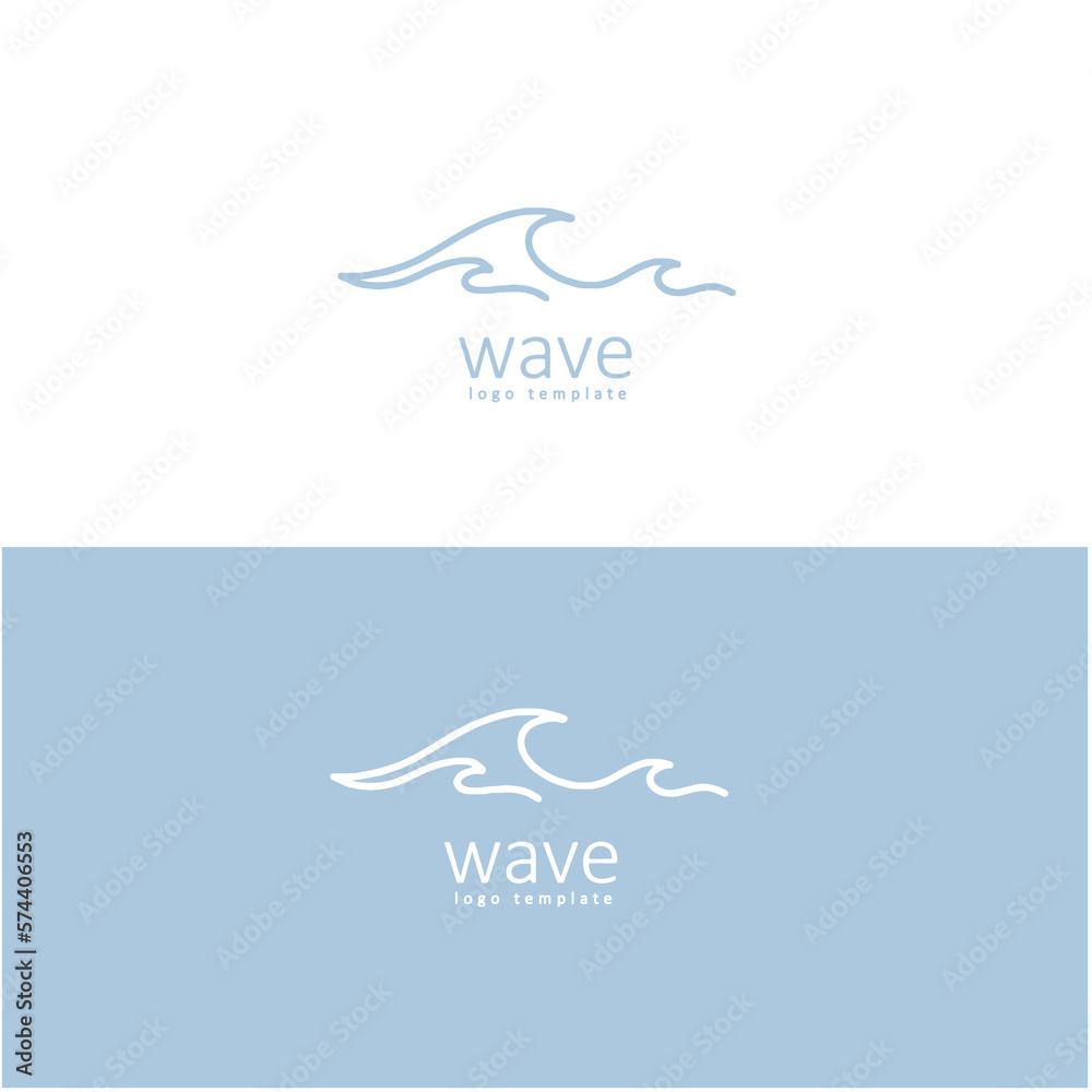 Wave beach vector illustration design logo Wave beach vector illustration design logo