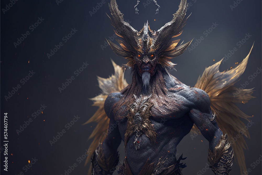 Evil Creatures in Distinct Human Forms with Claws and Horns in a Neutral Environment Generated by AI Evil Creatures in Distinct Human Forms with Claws and Horns in a Neutral Environment Generated by AI