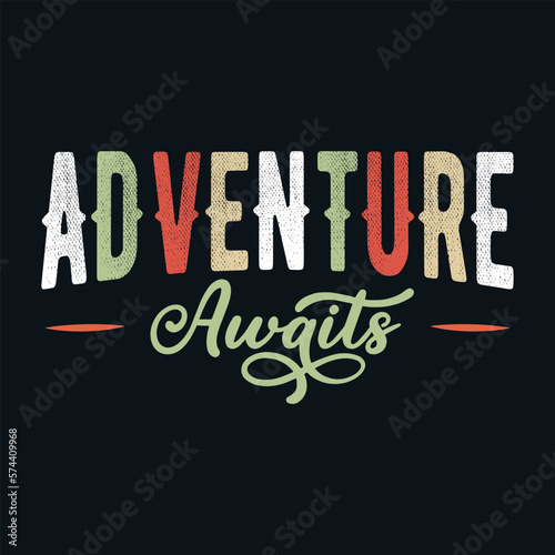 Adventure awaits in this vintage typography t-shirt design. Get inspired to explore and embrace the journey. 100% editable vector format for easy customization. Digital product only