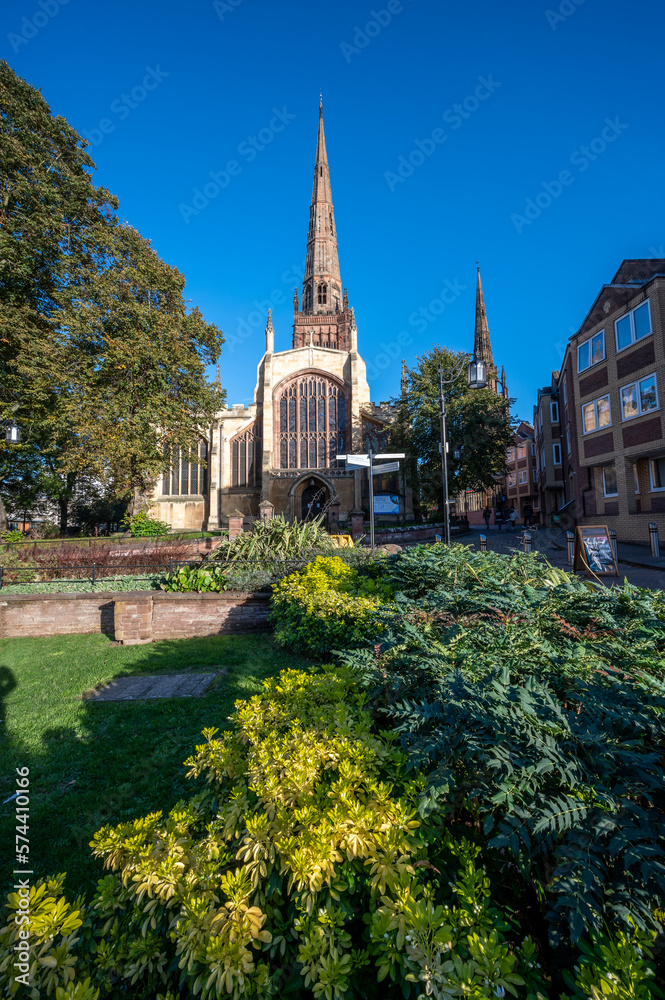 Chapter House Cathedral with garden in its front at Coventry England UK