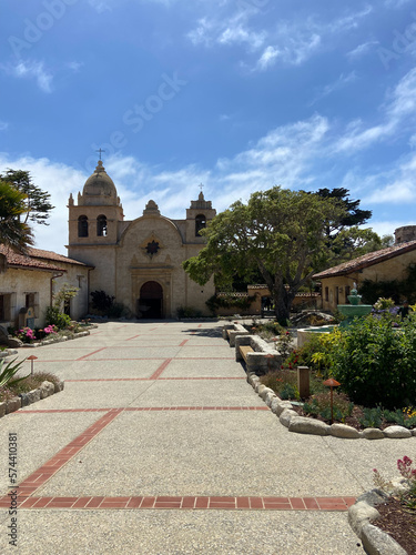 Carmel-by-the-Sea, Monterey County, California, USA, June 30, 2022: The Capilla (chapel) at Mission San Carlos Borromeo del Río Carmelo.