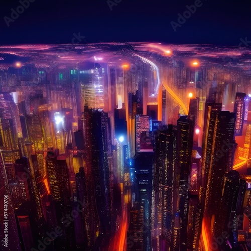 City at night - generative ai