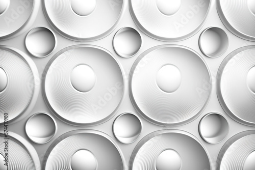 Abstract modern white background paper cut style with circles and spheres Luxury concept.created with Generative AI technology