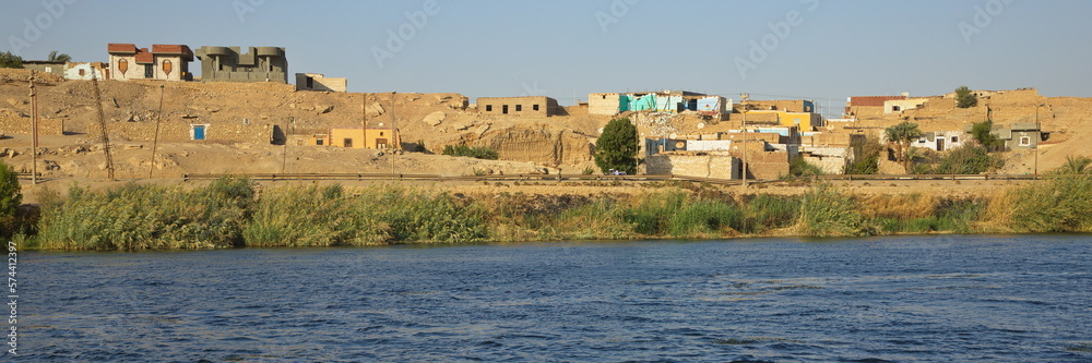 Village Nagaa Salem Gouda at Nile, Egypt, Africa
