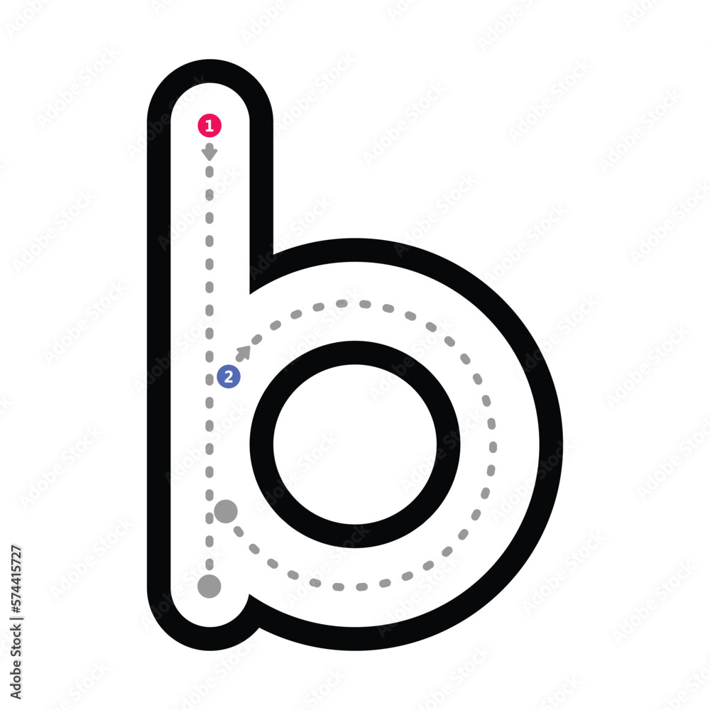 Tracing Alphabet Letter B Lowercase Prewriting Dotted Line Element For tracing-alphabet-letter-b-lowercase-prewriting-dotted-line-element-for
