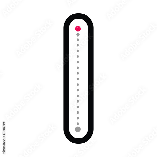 Tracing alphabet letter l lowercase prewriting dotted line element for kindergarten and preschool kids worksheet for handwriting practice activity