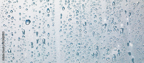 water drops on a window or in the shower cabin,wet transparent panorama background