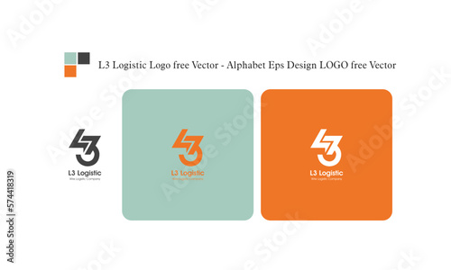 L3 Logistic Logo free Vector - Alphabet Eps Design LOGO free Vector