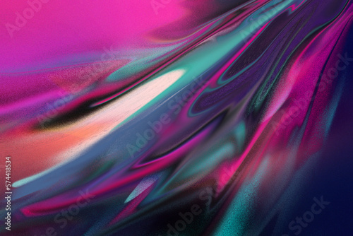 Dynamic Abstract Background. Digital Art. Bright colorful psychic waves with noise. (ID: 574418534)