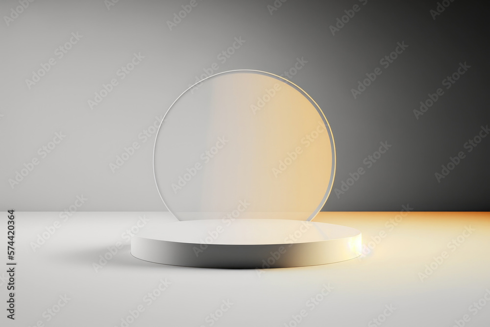 Abstract minimalist podium. Illustration AI Generative Abstract minimalist podium. Illustration AI Generative