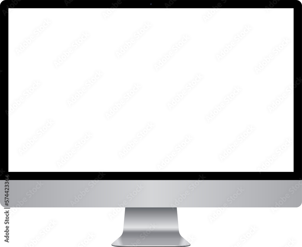 Realistic Apple Mac iMac computer vector illustration set collection png. Monitor  screen on transparent background. Stock-Foto | Adobe Stock
