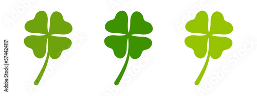 Clover Leaf in flat style isolated