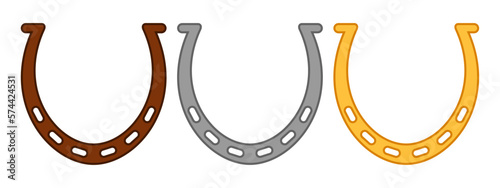 Horseshoe in flat style isolated