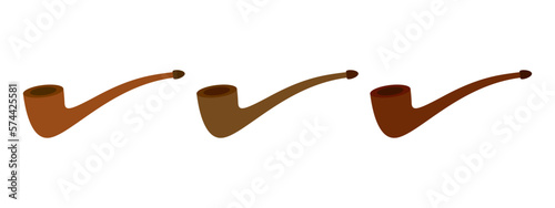 Smoking Pipe in flat style isolated