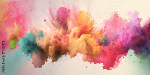 Abstract artistic watercolor splash background 3d render, Generative AI