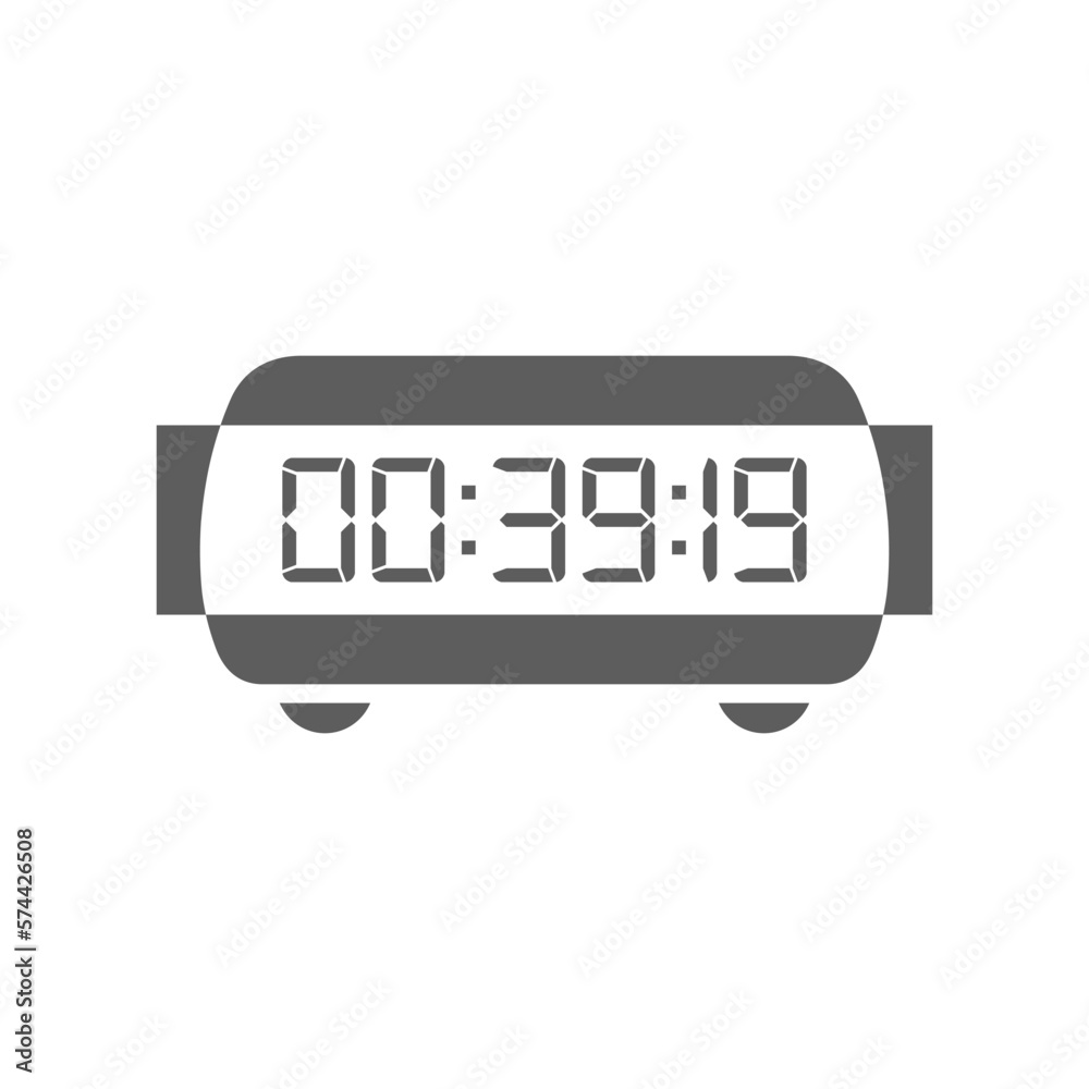 LED digital clock number isolated. Electronic figures for counter or calculator mockup interface design. LED digital clock number isolated. Electronic figures for counter or calculator mockup interface design.
