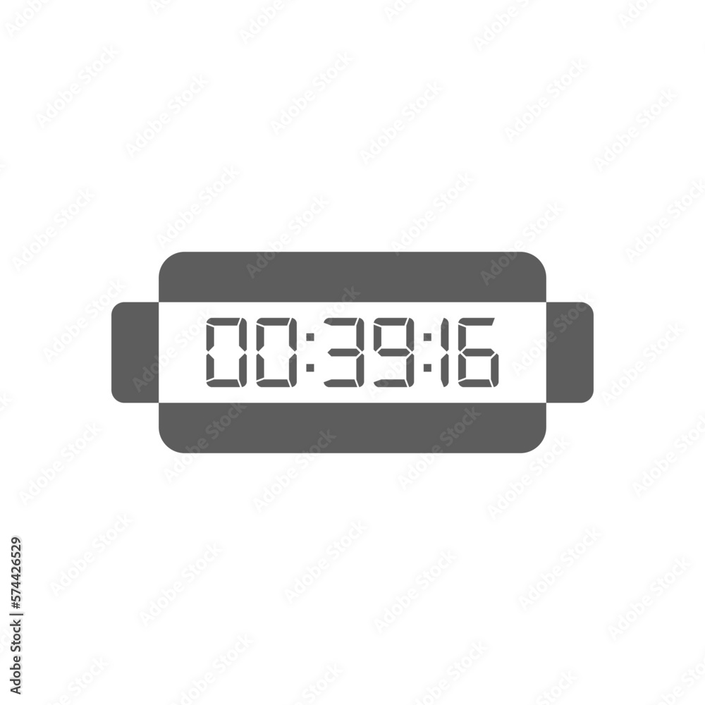 LED digital clock number isolated. Electronic figures for counter or calculator mockup interface design. LED digital clock number isolated. Electronic figures for counter or calculator mockup interface design.