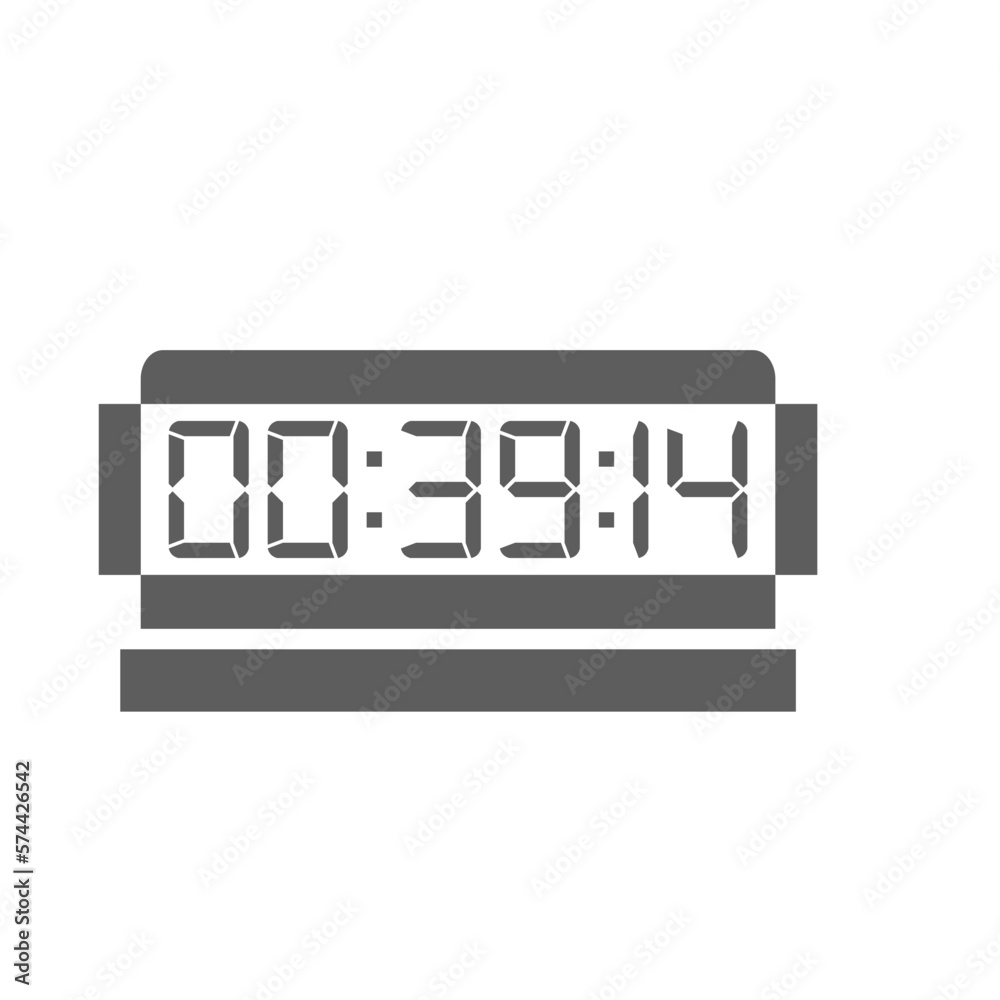 LED digital clock number isolated. Electronic figures for counter or calculator mockup interface design. LED digital clock number isolated. Electronic figures for counter or calculator mockup interface design.