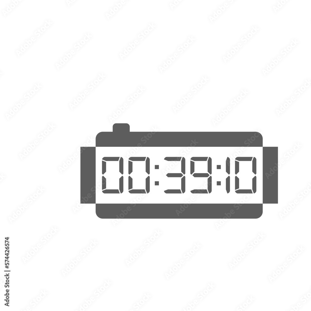 LED digital clock number isolated. Electronic figures for counter or calculator mockup interface design. LED digital clock number isolated. Electronic figures for counter or calculator mockup interface design.