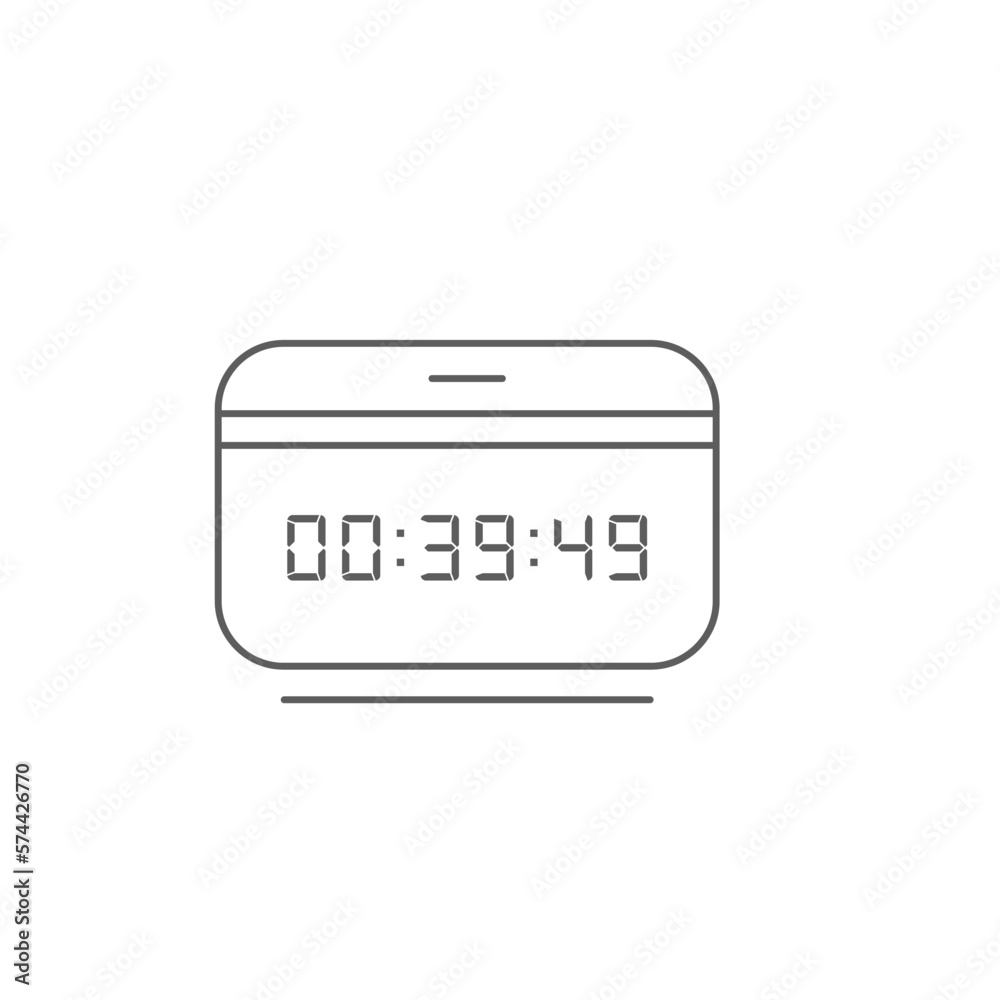 LED digital clock number isolated. Electronic figures for counter or calculator mockup interface design. LED digital clock number isolated. Electronic figures for counter or calculator mockup interface design.