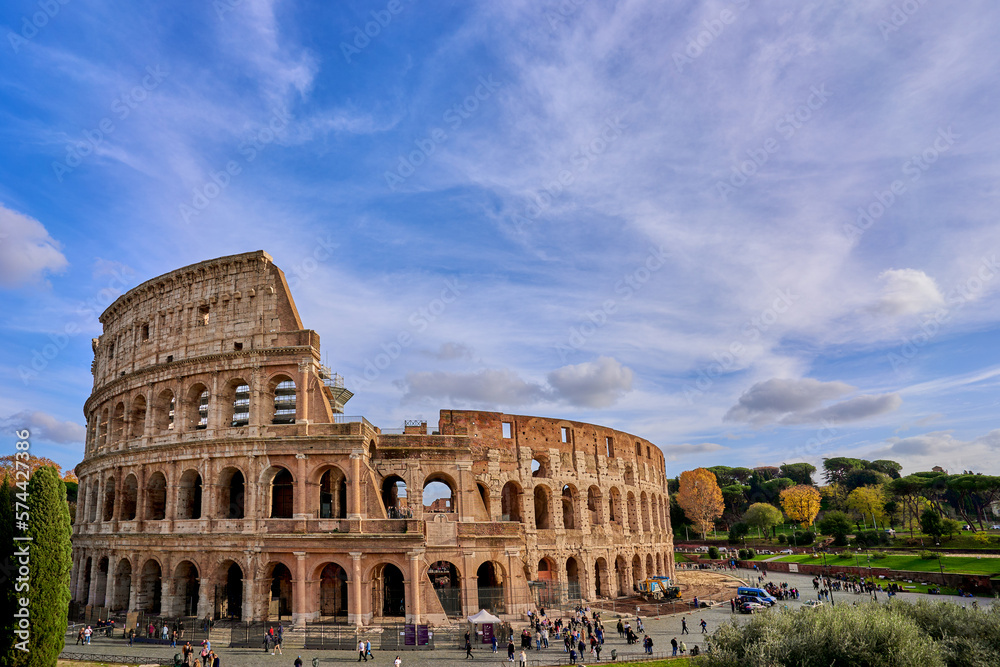 Bauarbeiten am Kolosseum in Rom, Italien