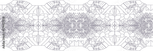 Abstrakte und komplexe Grafik mit gespiegelten Linien