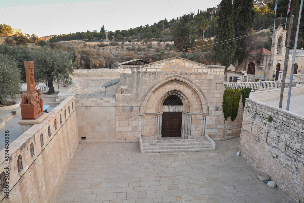 The grave of the Virgin on the Mount of Olives in Jerusalem.