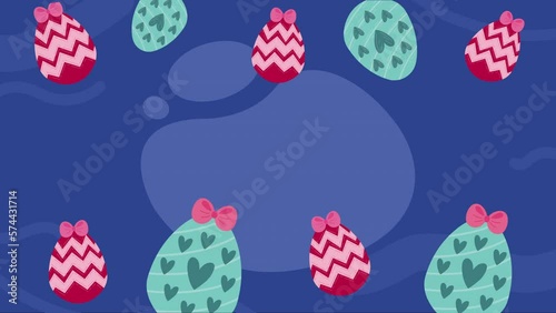 spring eggs painted frame animation