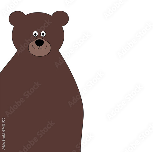 Cute Brown Bear Detail Illustration