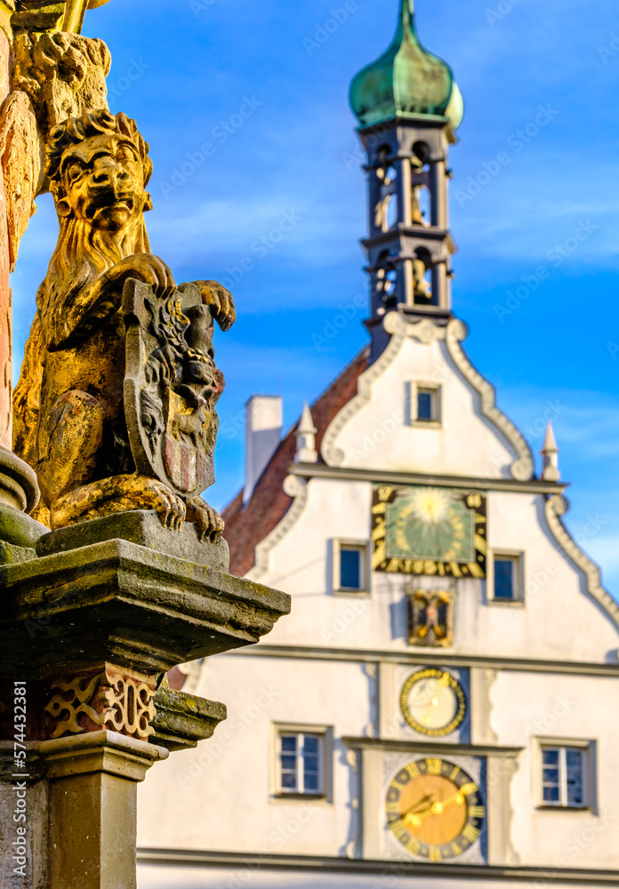 Fototapeta premium famous old town of Rothenburg ob der Tauber - Bavaria