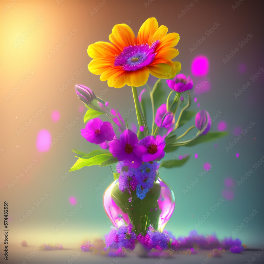 Fictional Flower in Vase Fictional Flower in Vase