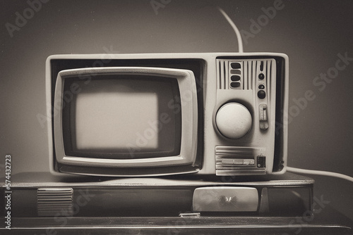 vintage tv set created using generative ai