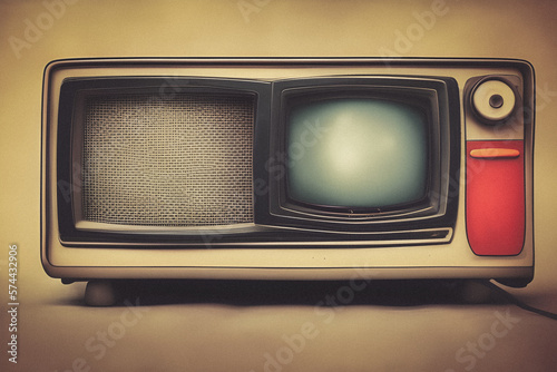 vintage tv set created using generative ai