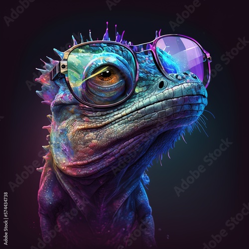 portrait of a liard dragon color illustration photo