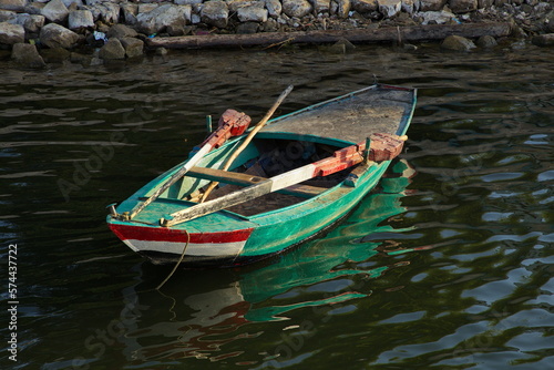 Fishing boat on Nile  Egypt  Africa 