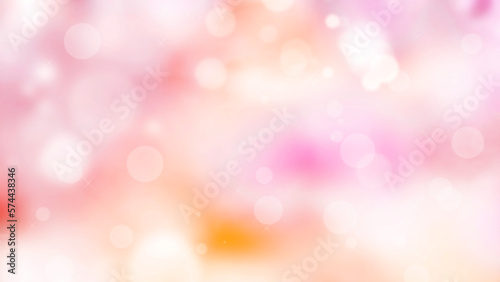 Colorful bokeh flowers background, warm gradient