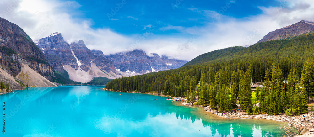 Lake Moraine, Banff National Park - obrazy, fototapety, plakaty 